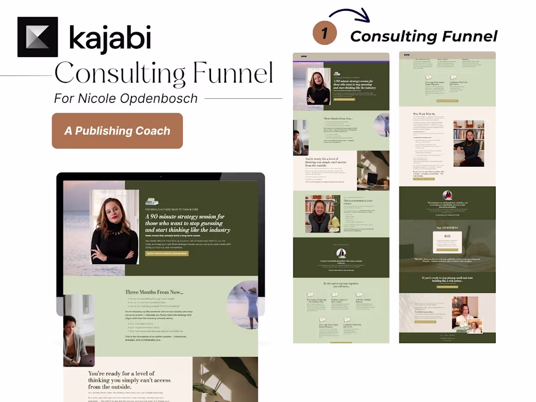Cover image for Kajabi Sales Page Build for Publishing Executive