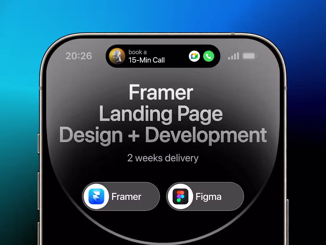 Cover image for Framer Landing Page Design & Development