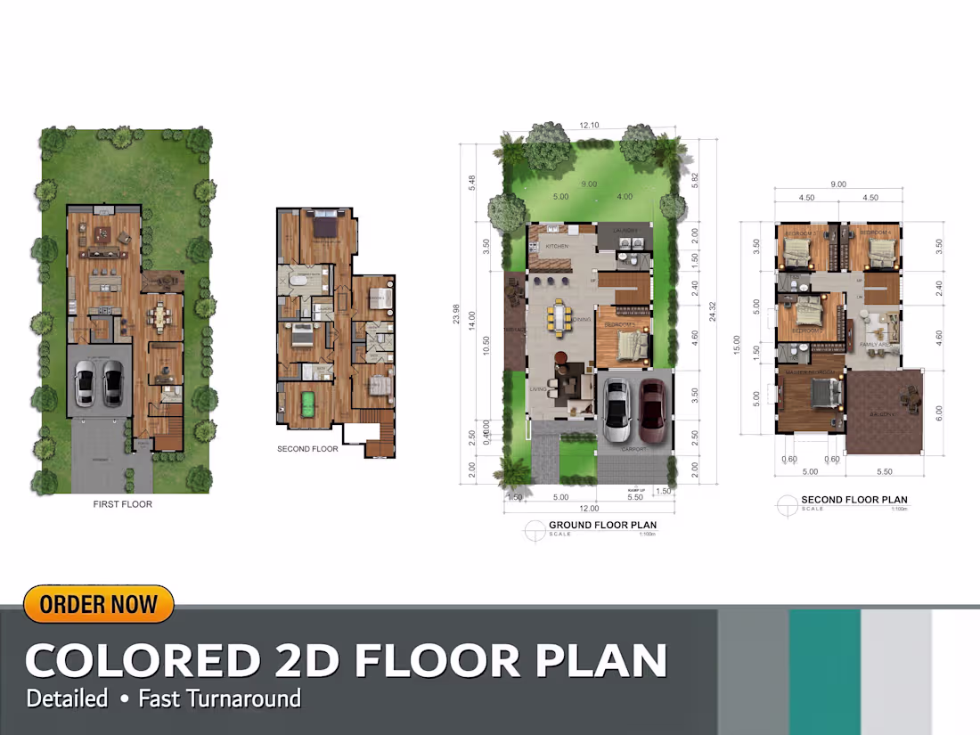 Cover image for Colored 2D Floor Plan Rendering from Client References