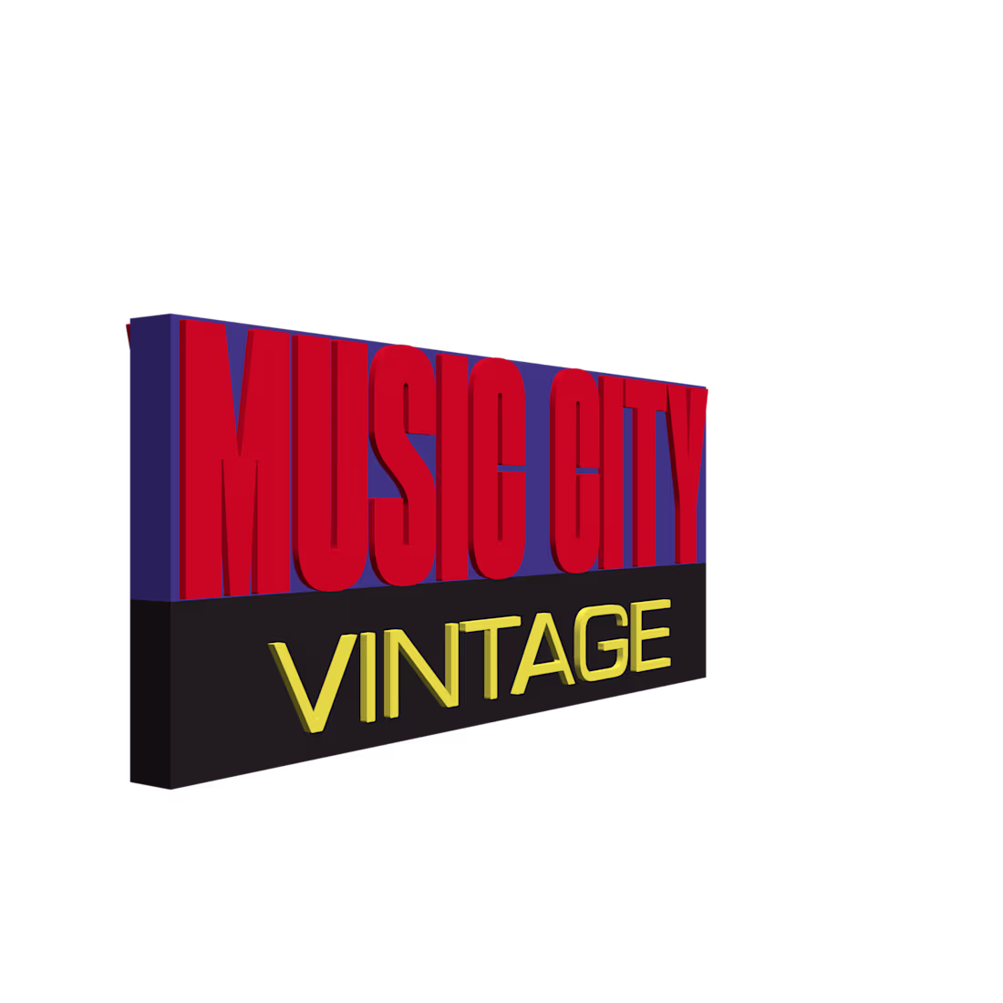 Cover image for MUSIC CITY VINTAGE 3D Logo