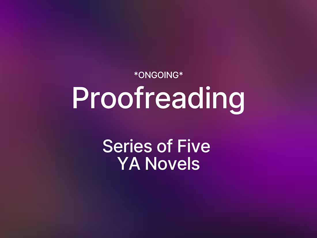 Cover image for Proofreading Perfection: Ongoing Project