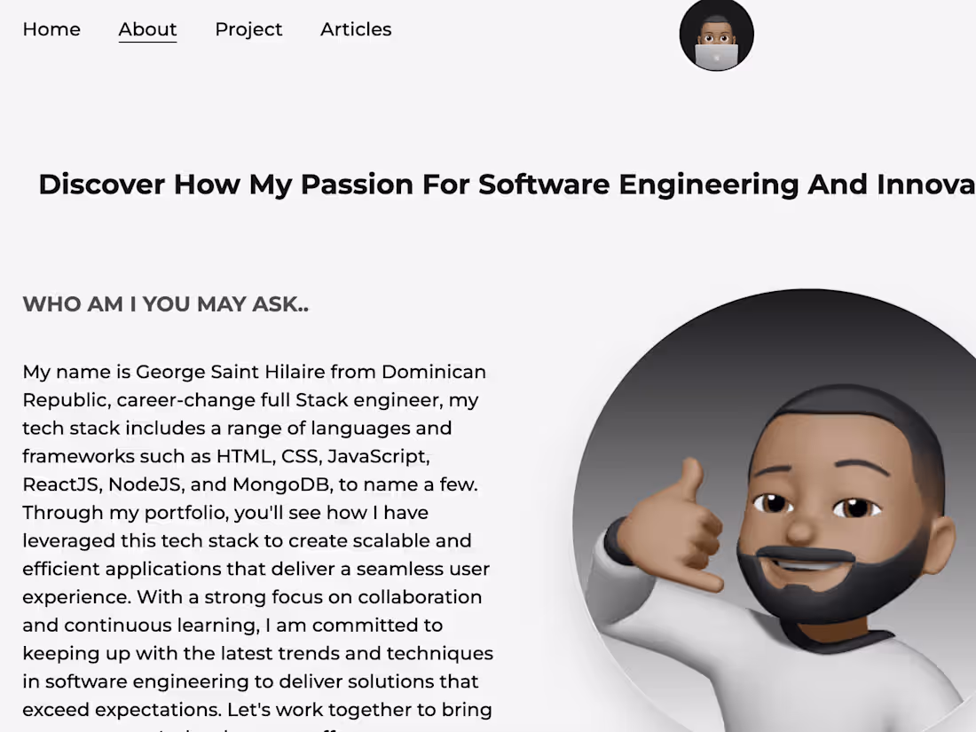 Cover image for George Saint Hilaire Portfolio