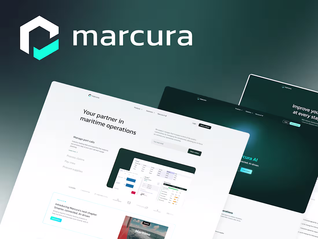 Cover image for Modern B2B Website for Maritime Tech Leader - Framer Development