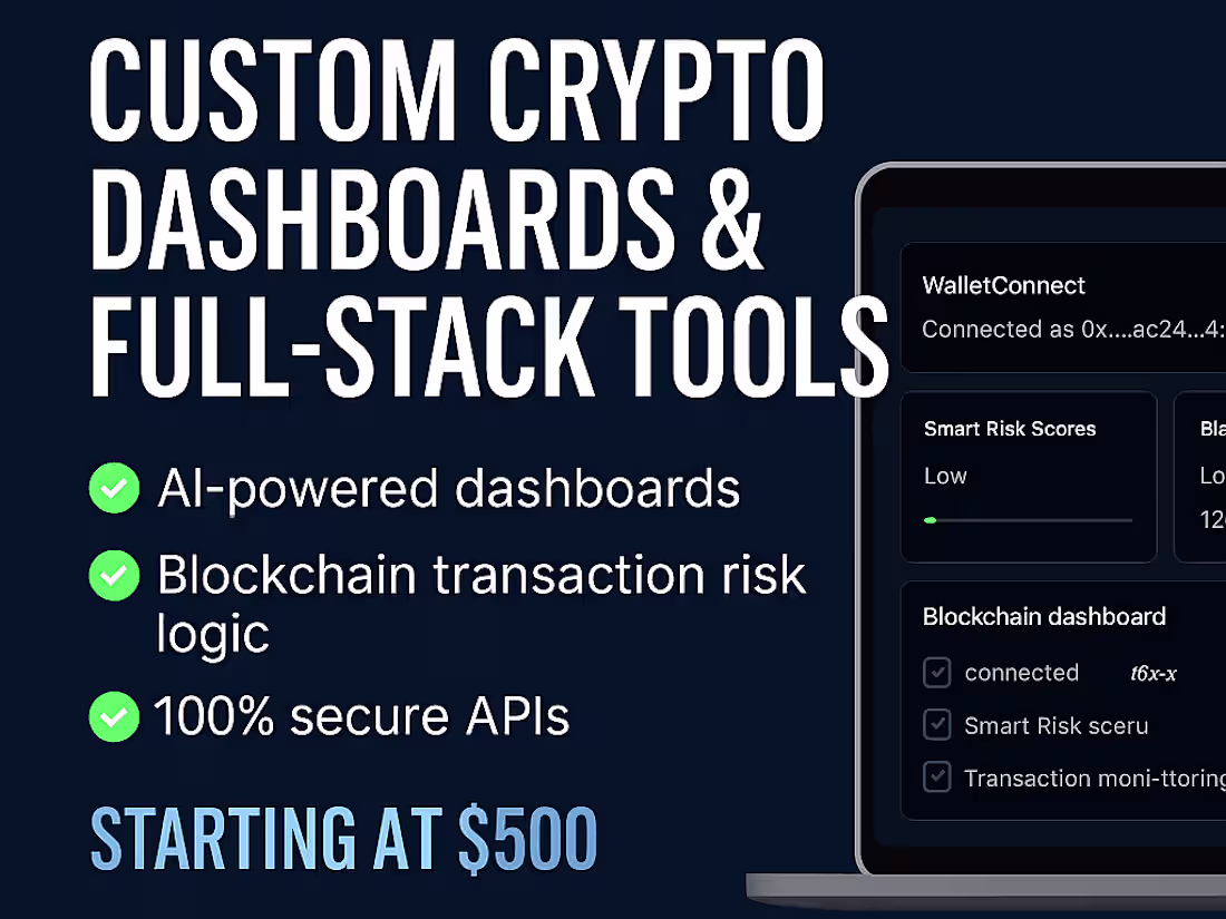 Cover image for Build Secure Web3 Dashboards, Blockchain Tools & AI-Powered Apps