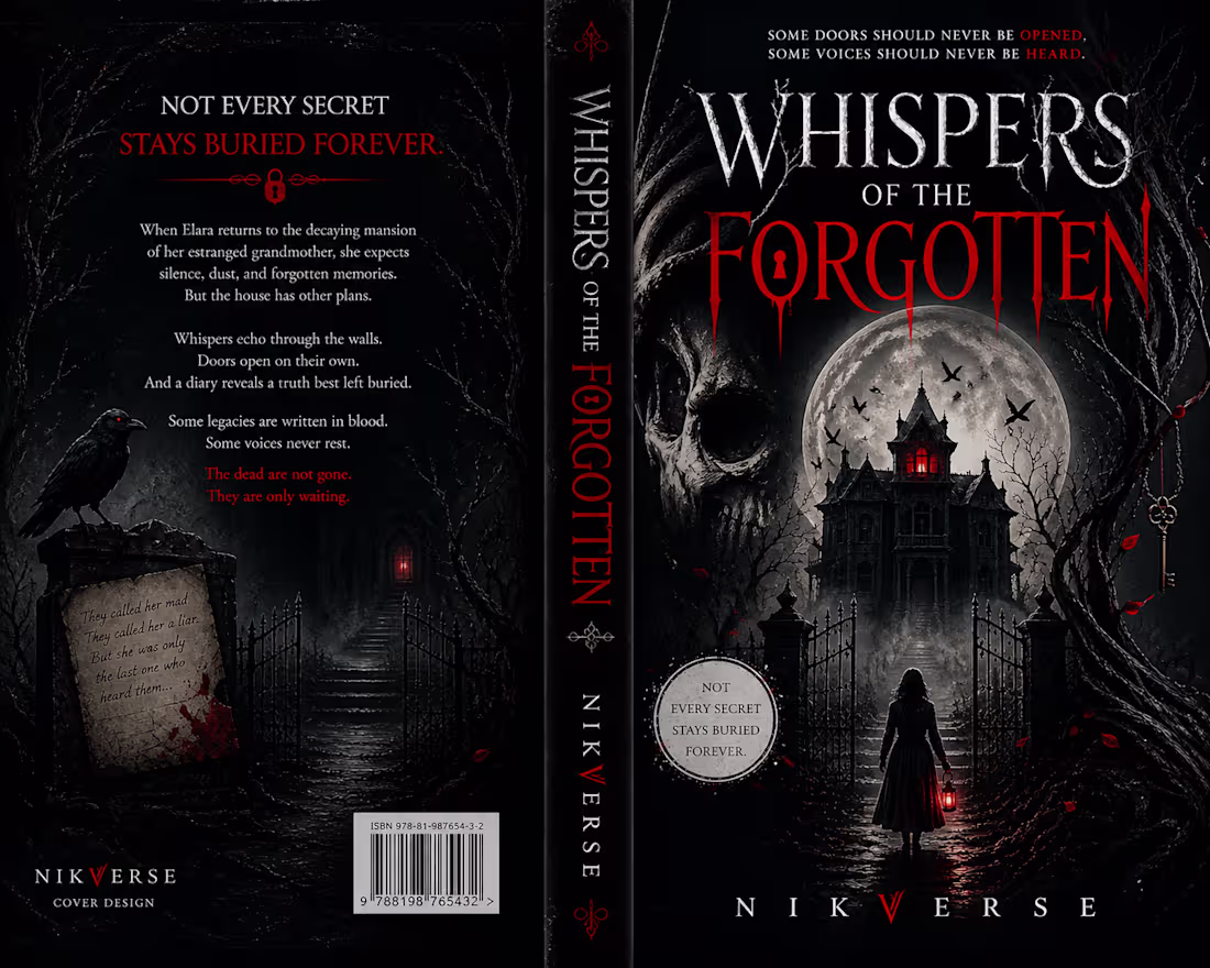 Cover image for HORROR BOOK COVER DESIGNED BY
