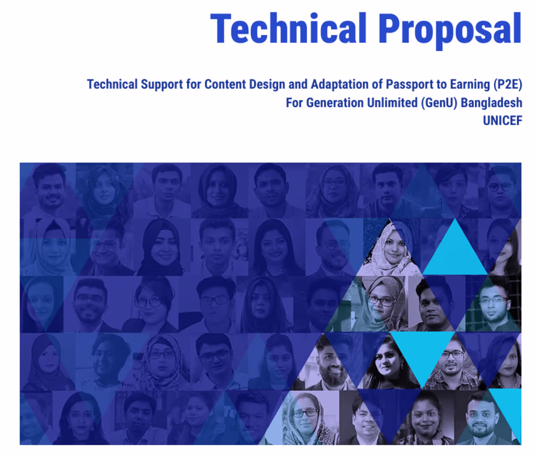 Cover image for Technical Proposal | UNICEF (GenU Bangladesh) — Passport to ...