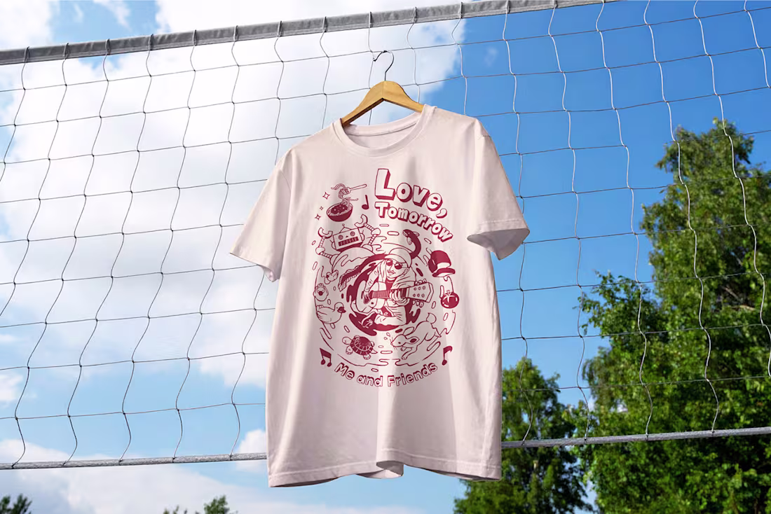 Cover image for Me and Friends - 'Love, Tomorrow' T-shirt Design