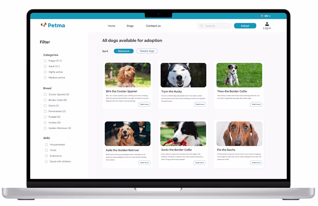 Cover image for Website for Dog Resuce