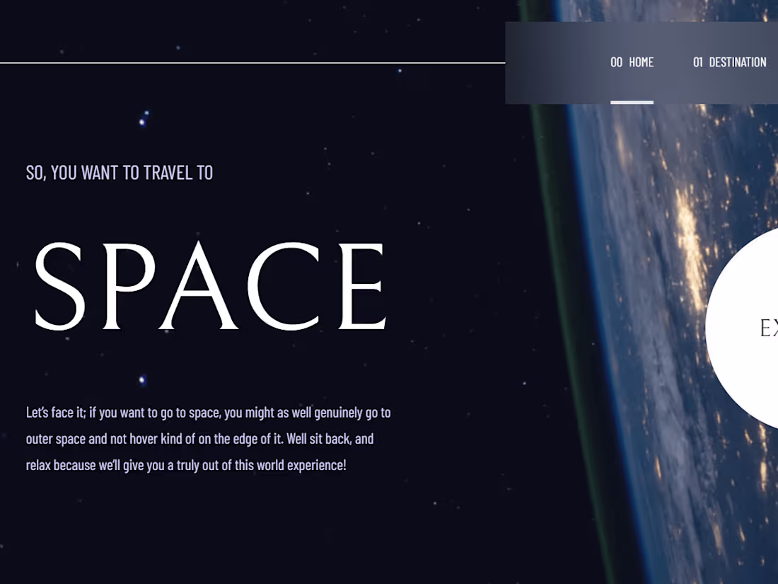 Cover image for Space Tourism app