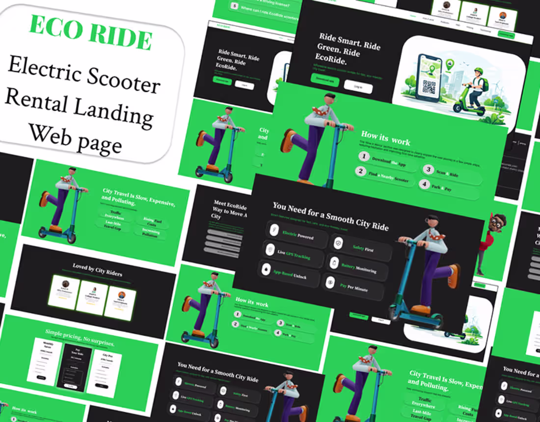 Cover image for ECORIDE landing web page