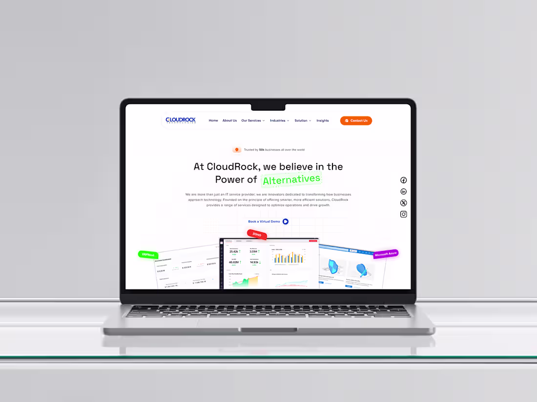 Cover image for CloudRock Technologies Website Design