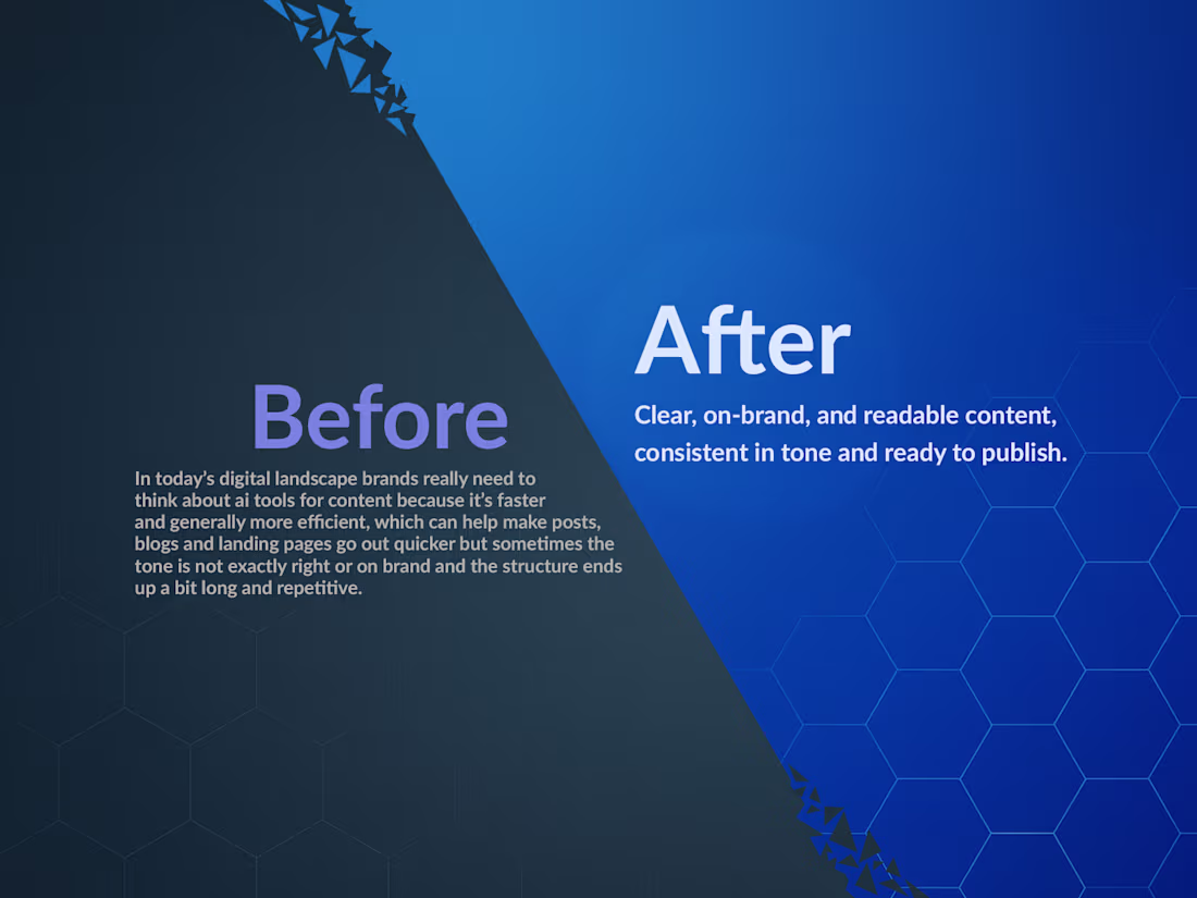 Cover image for Content Editing Copywriting – Before/After