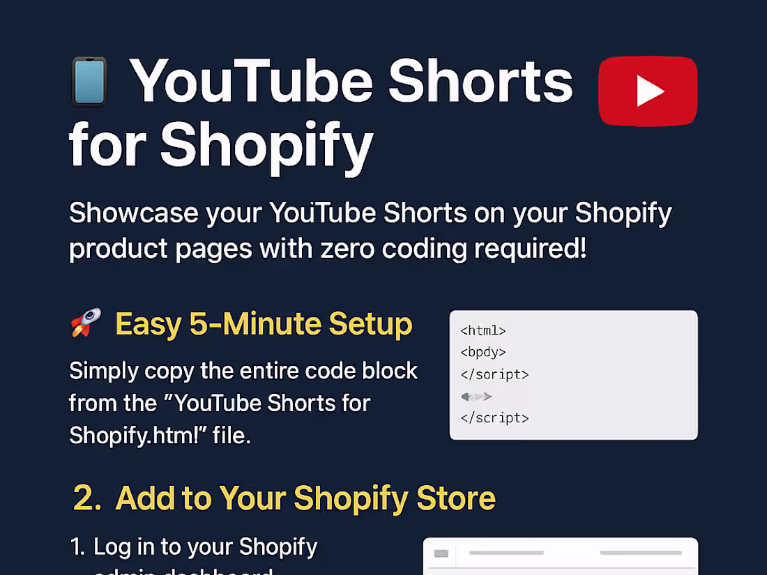 Cover image for YouTube Shorts Integration for Shopify