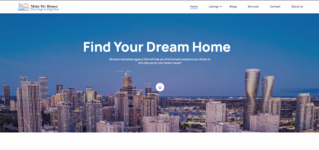 Cover image for Make My Homez – A Modern Real Estate Platform