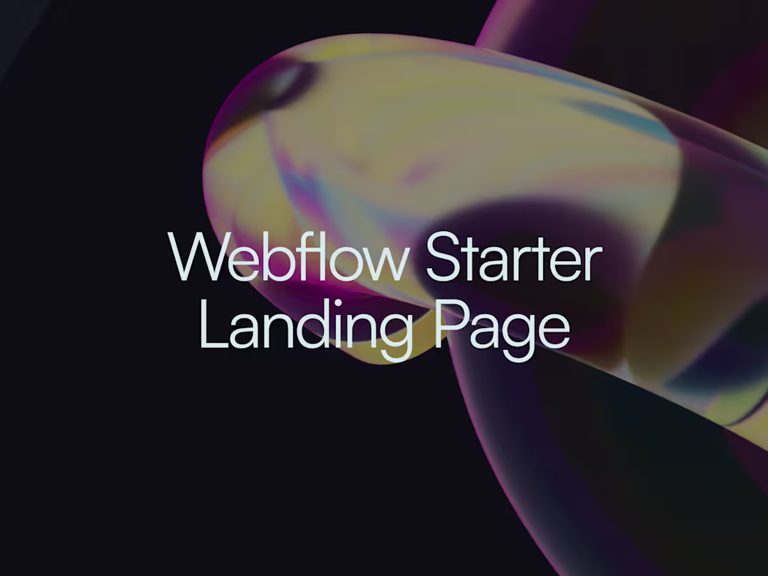 Cover image for Starter Webflow Landing Pages that Convert