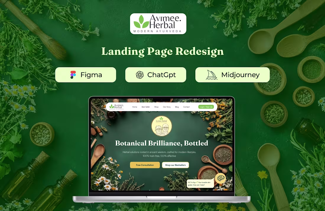 Cover image for Avimee Herbal - Landing page Redesign