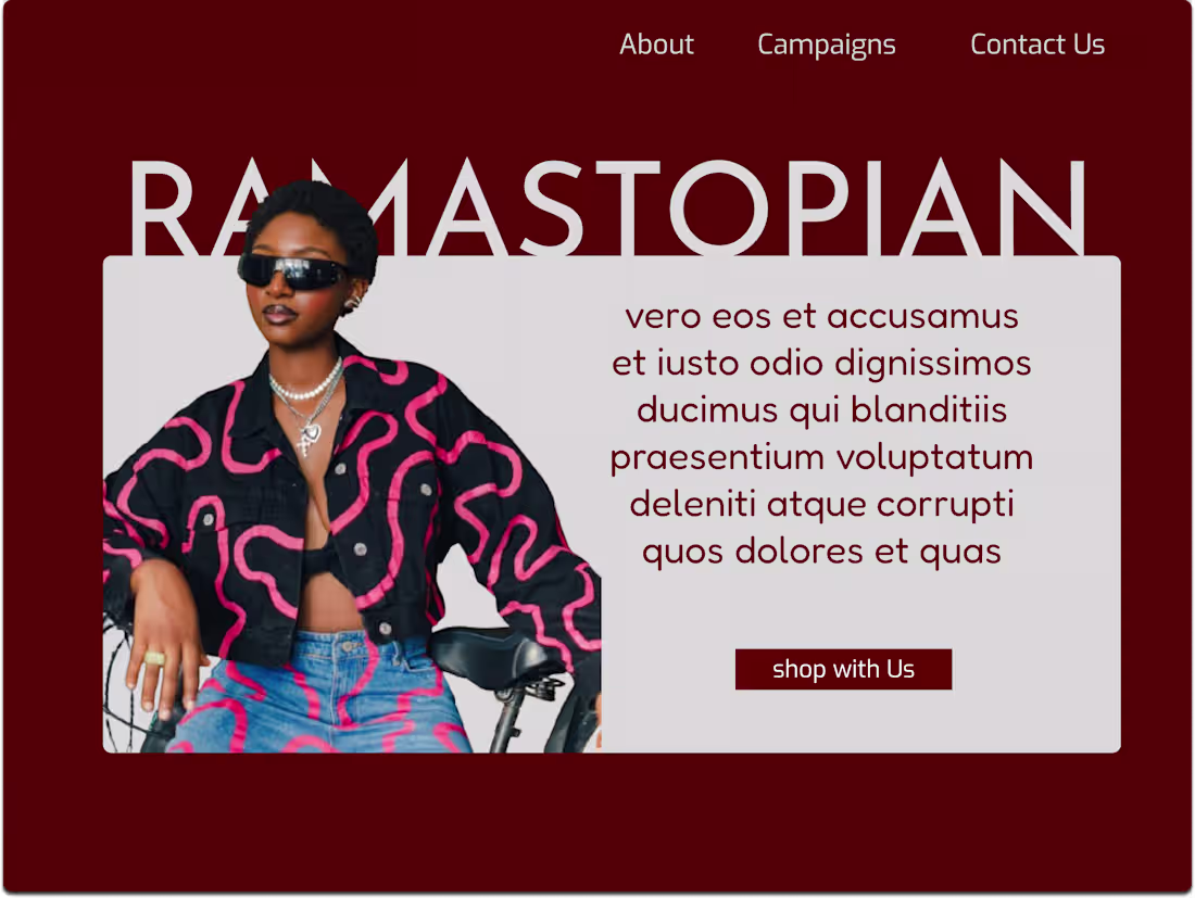 Cover image for Simple fashion brand web design.