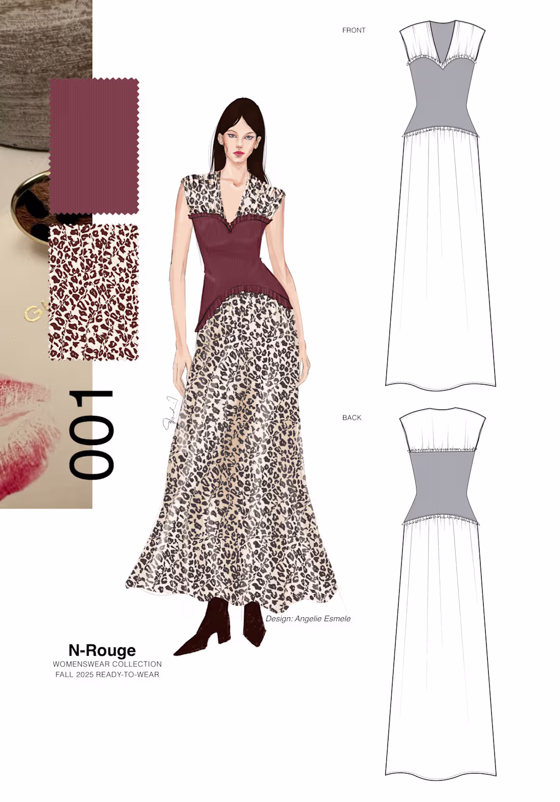 Cover image for Fall 2025 Knit and Satin Print Dress