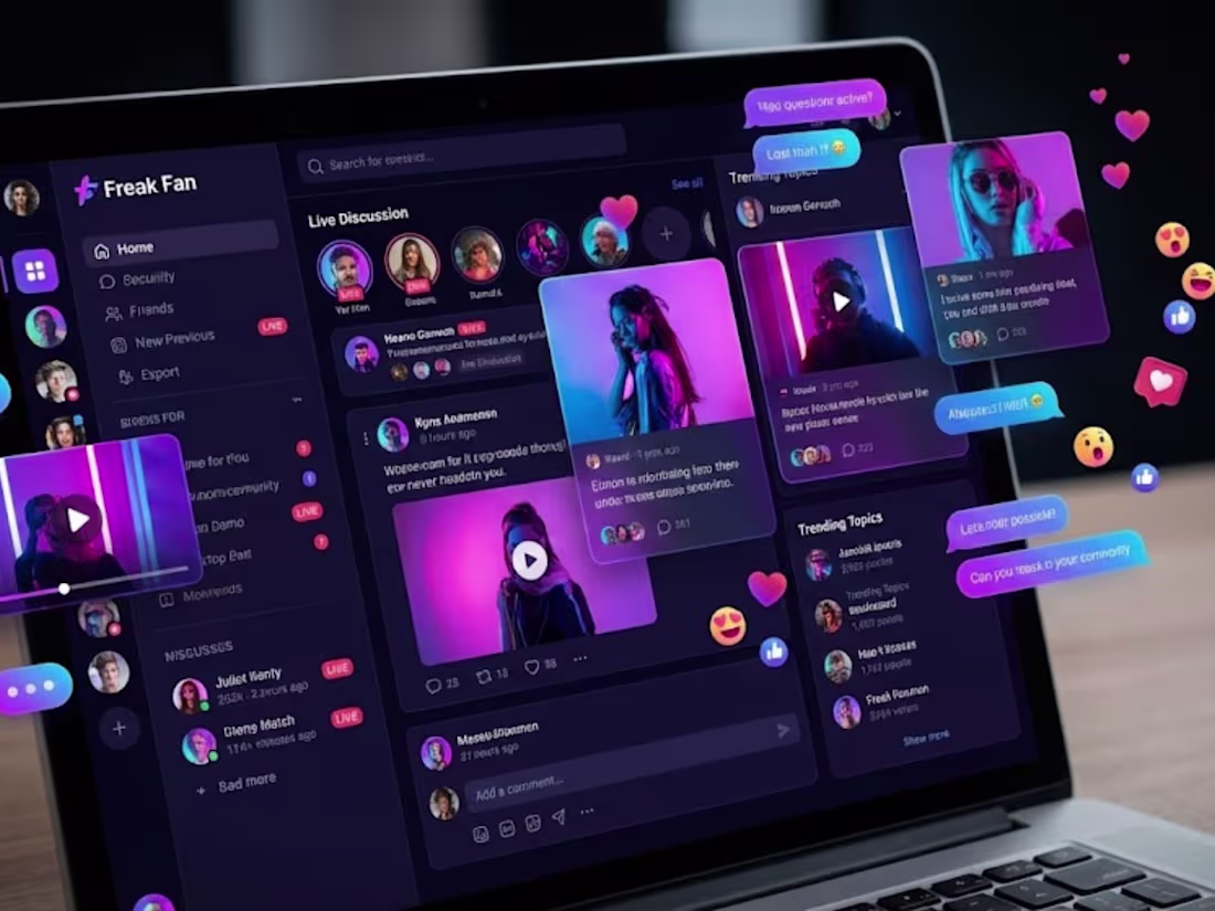 Cover image for Interactive Web App for Freak Fan Community