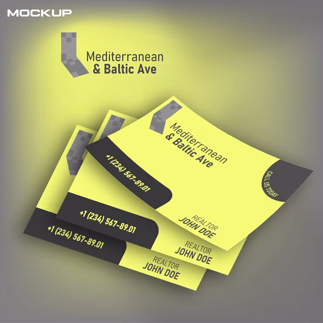 Cover image for Proposal for a client, mockup of their business cards