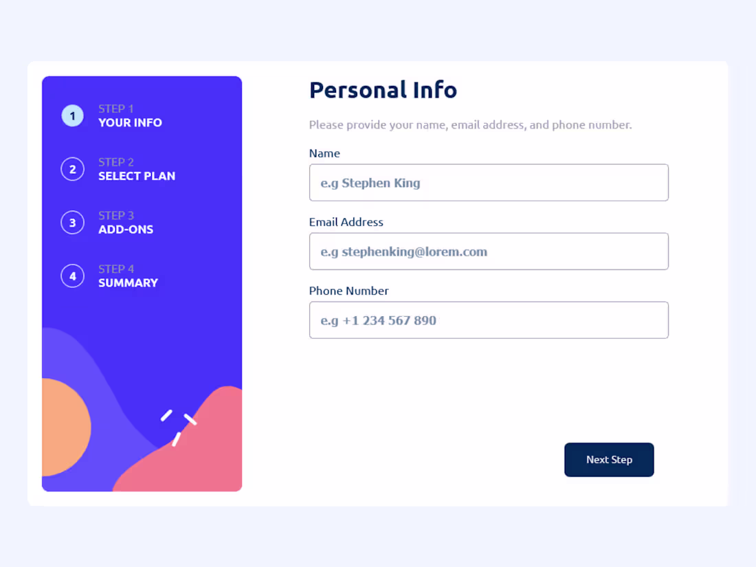Cover image for The Multi-step Form project focuses on building