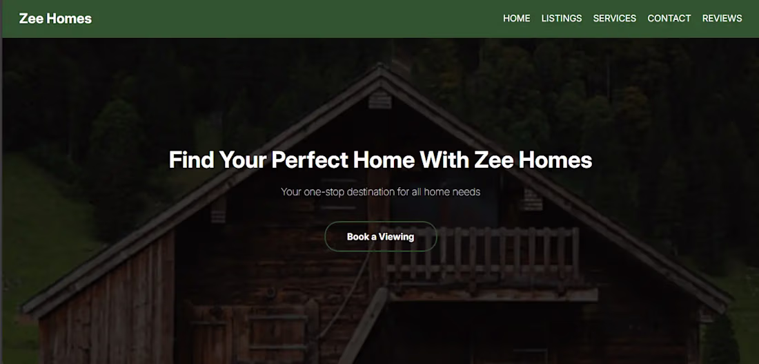 Cover image for Zee Homes Wesite