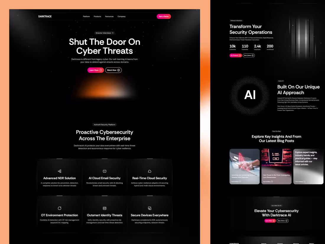 Cover image for AI Cyber Security Platform Website