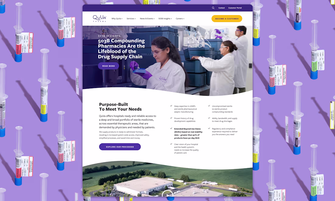 Cover image for Brand Refresh • Redefining Quality in 503B Compounding