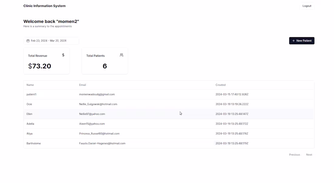 Cover image for Clinic Information System