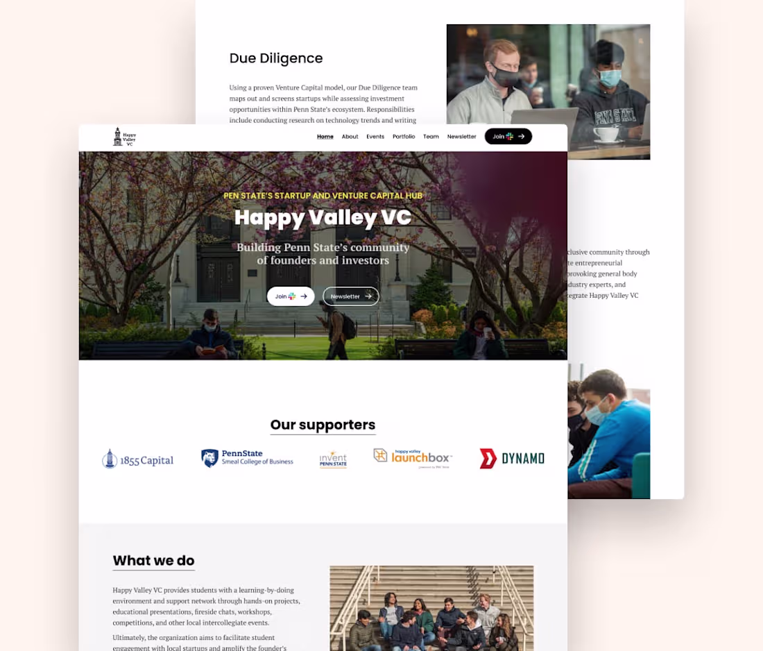 Cover image for Happy Valley VC Website Design