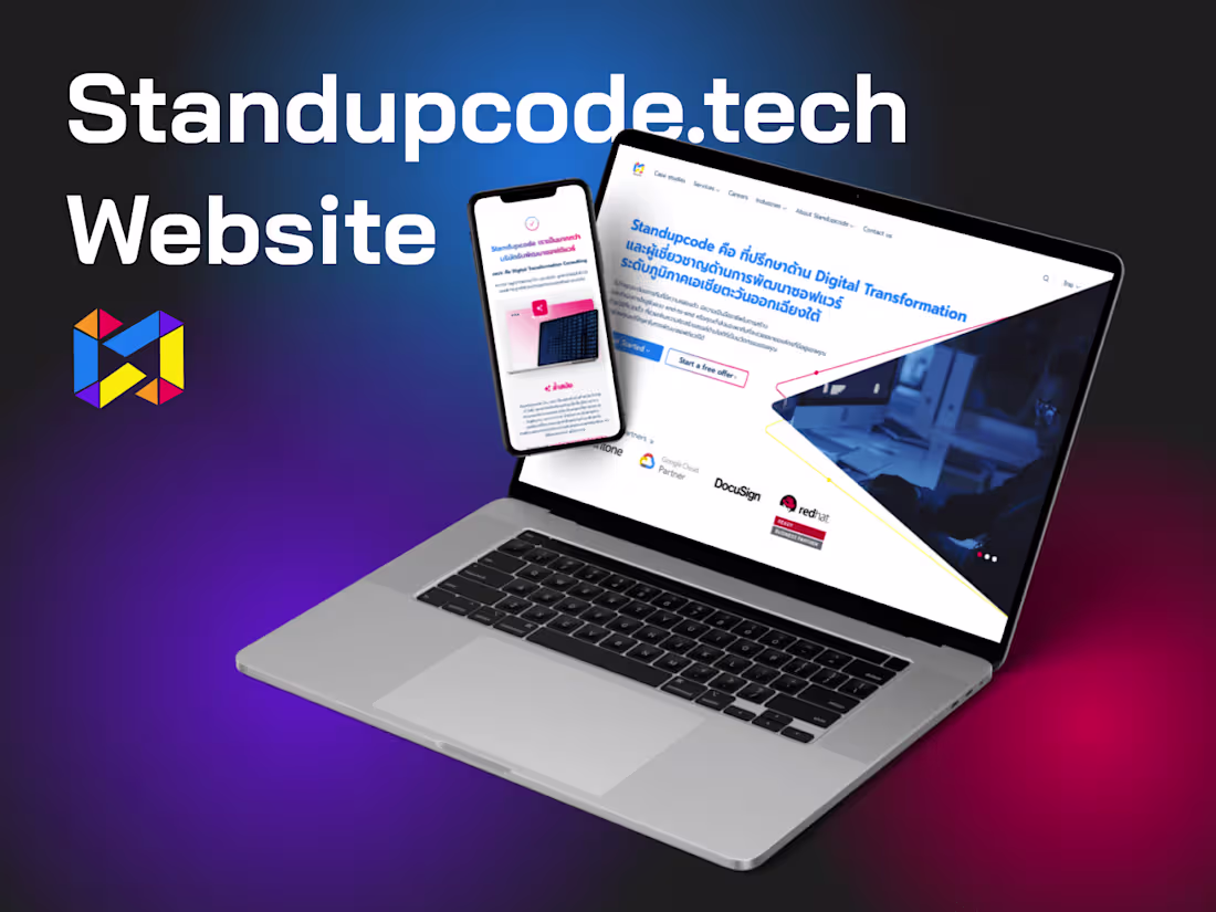 Cover image for Standupcode.tech Website - Desktop & Mobile version.