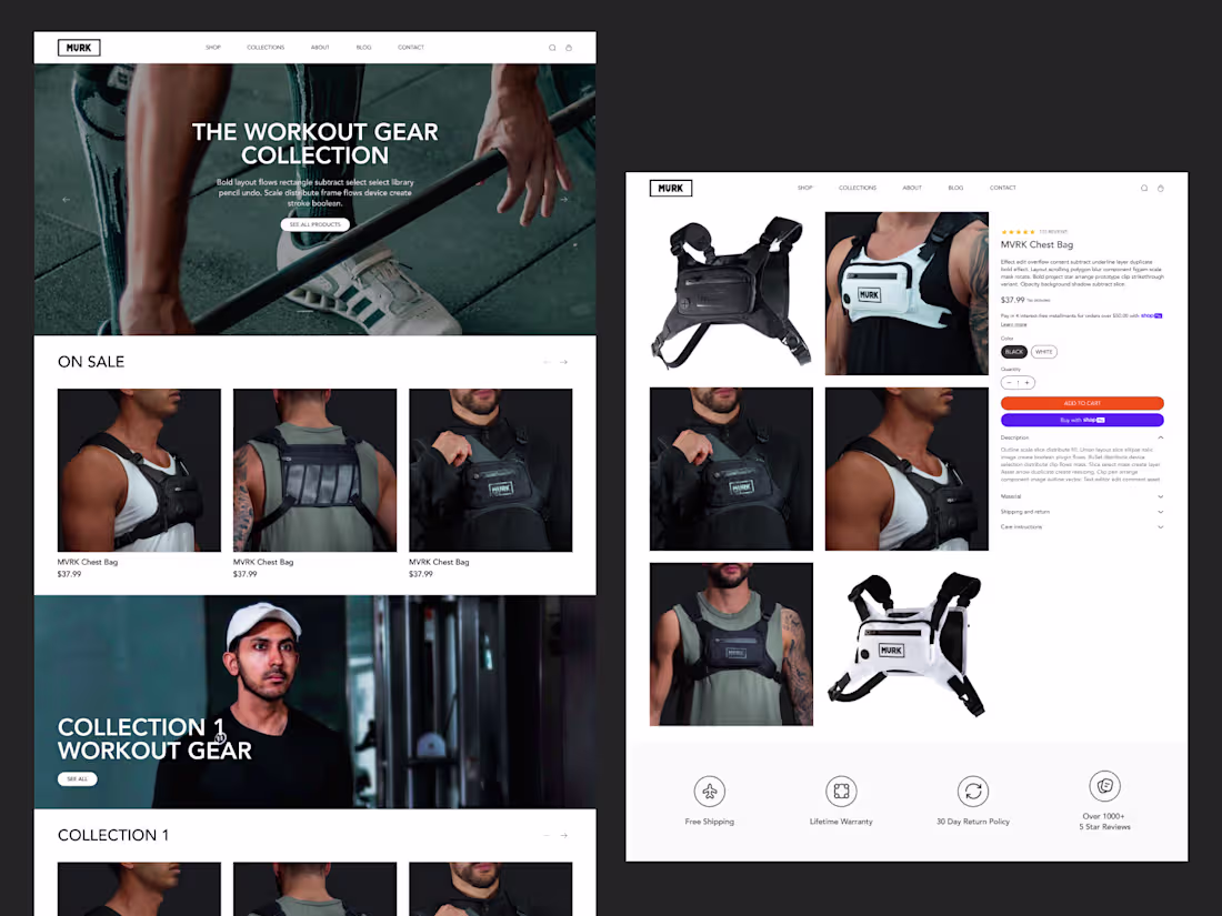 Cover image for MVRK - Shopify E-commerce Template Redesign
