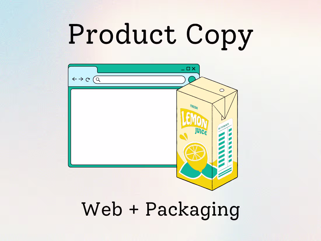Cover image for Product Copy - Web & Packaging