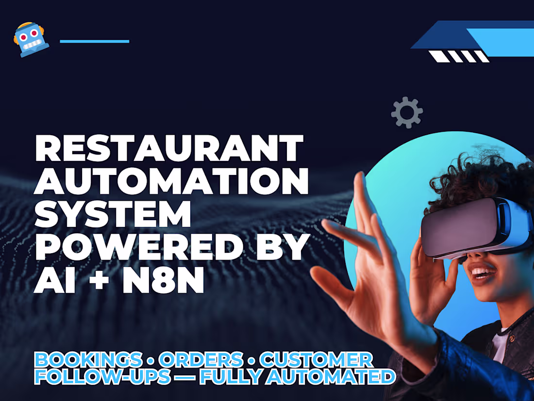Cover image for AI-Powered Restaurant Automation (Reservations, Orders)