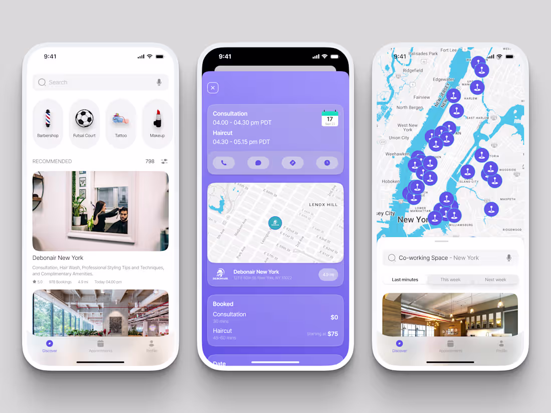 Cover image for Beauty and Wellness Booking App Design Save it for your insp...