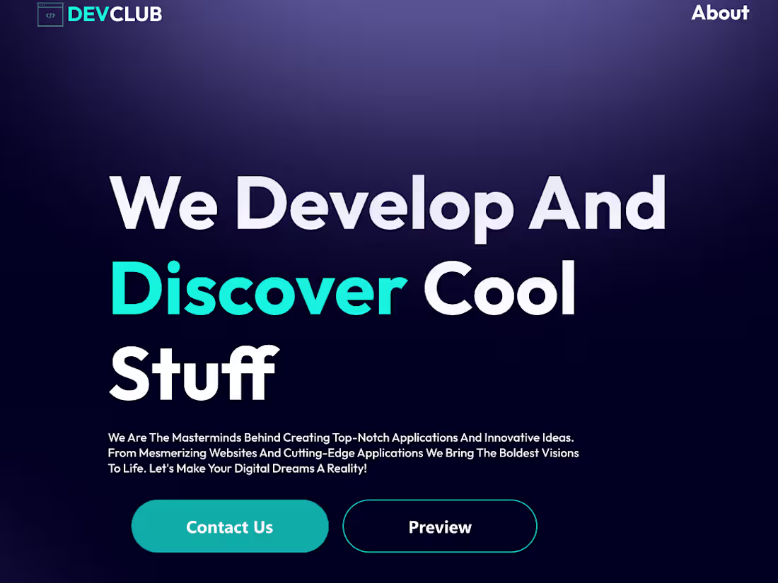 Cover image for DevClub Website