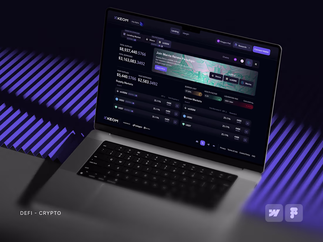 Cover image for KEOM Protocol | Product and Brand Design + Webflow Development