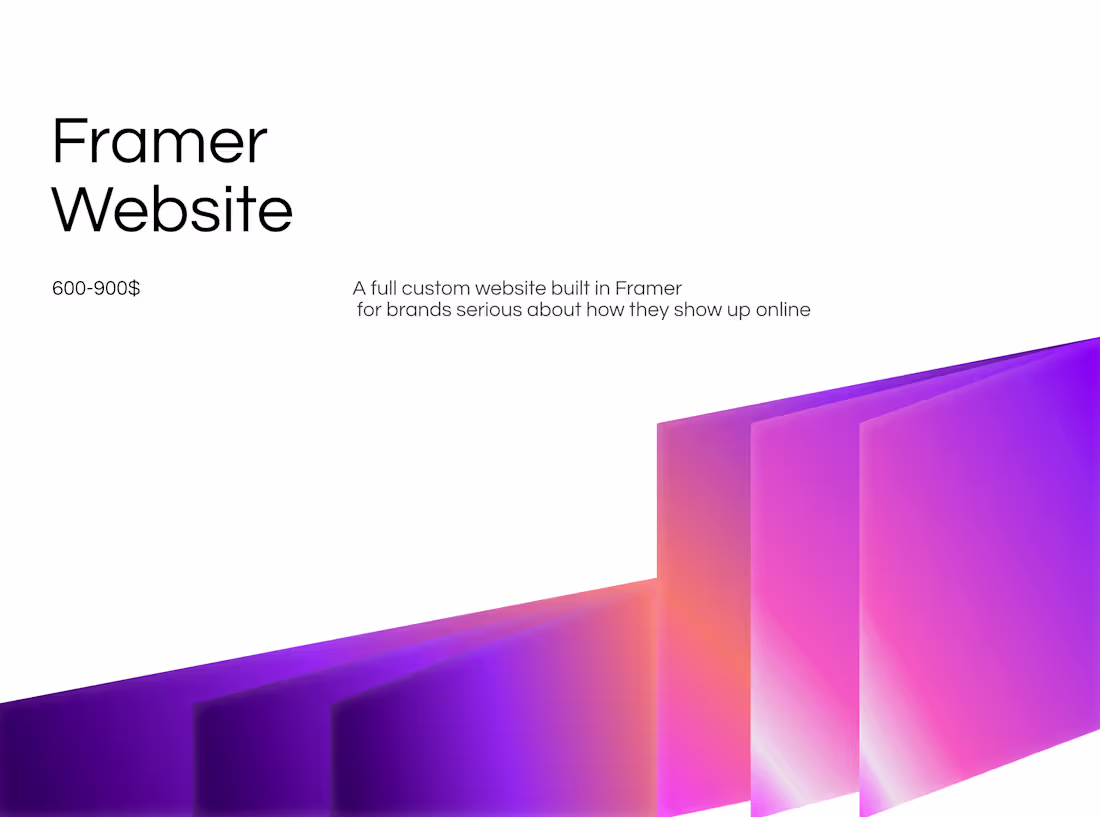 Cover image for Framer Website 