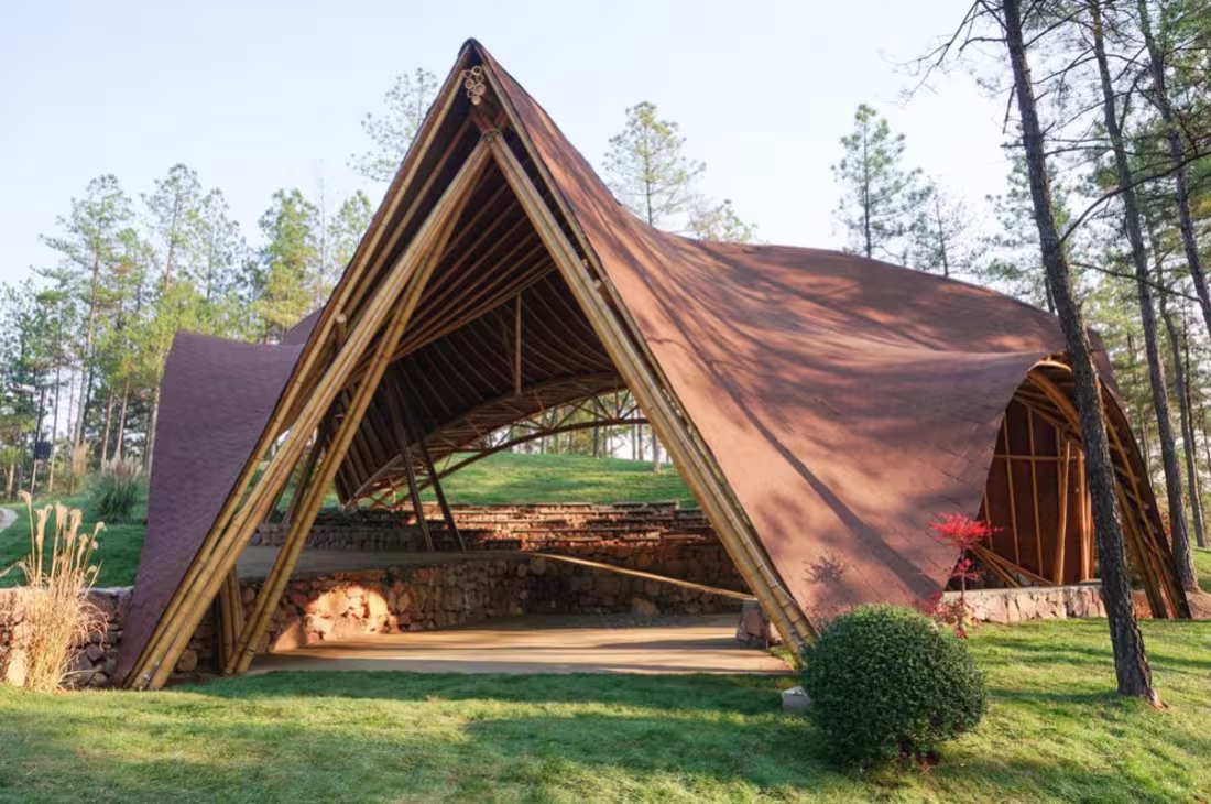 Cover image for Wind Pavilion: Flaunting Curves Woven in Bamboo by Tongji CAUP