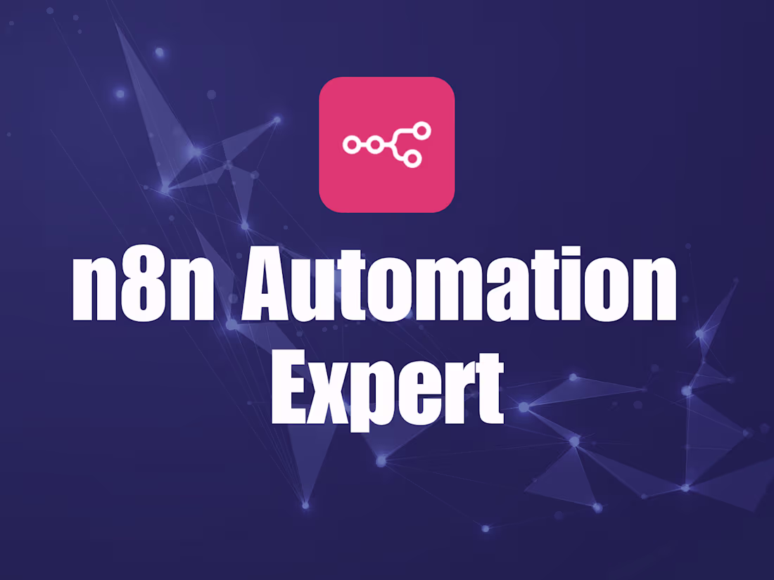 Cover image for n8n Workflow Automation | Custom n8n Integration & AI Automation