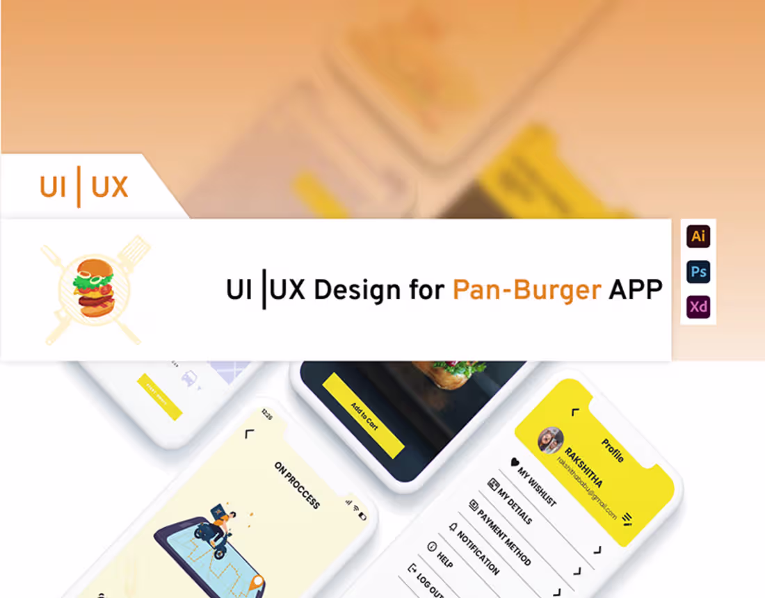 Cover image for Burger App on Behance
