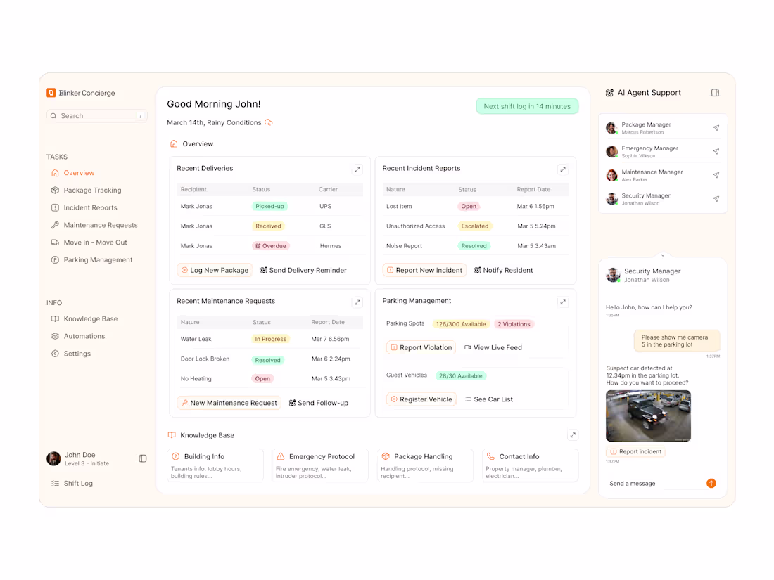 Cover image for Blinker Concierge - Dashboard Design
