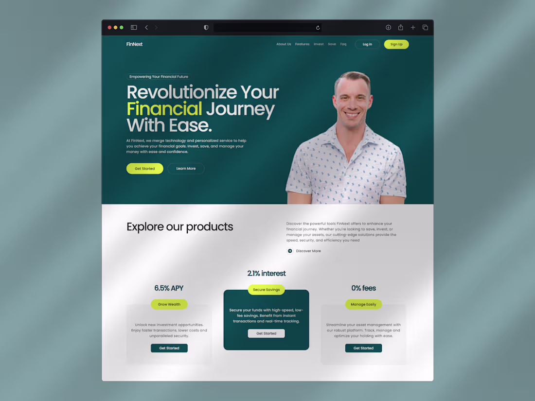 Cover image for Modern, user-focused design for a financial tech experience.