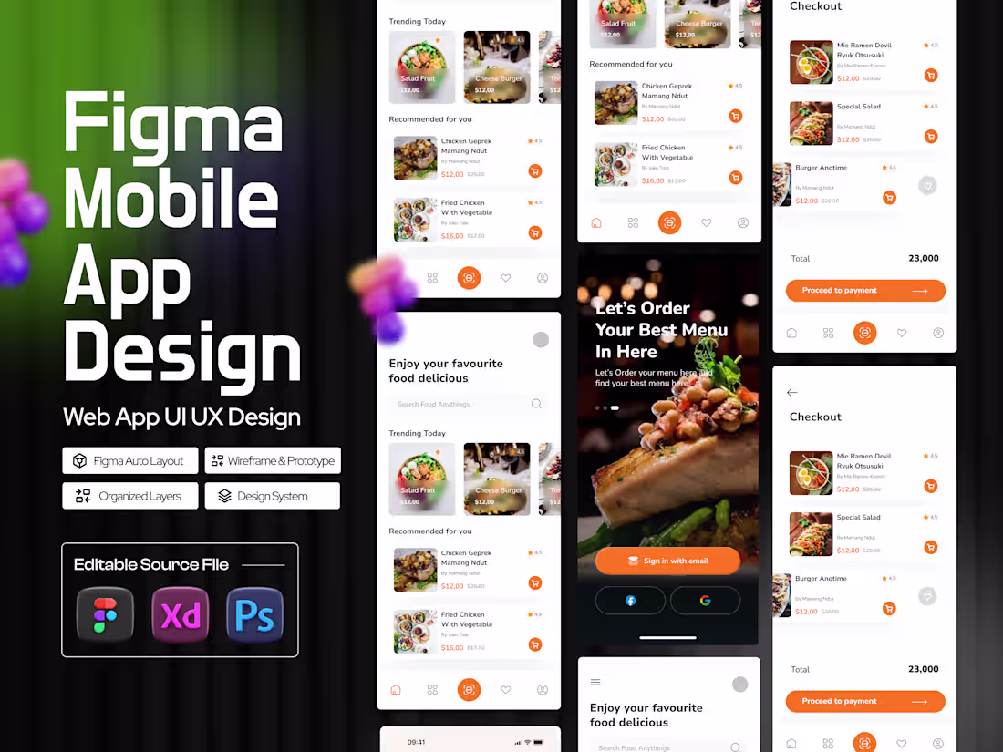 Cover image for Figma Mobile App Design &