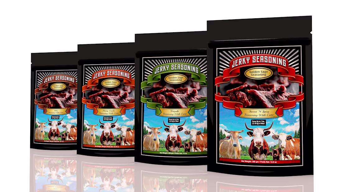 Cover image for Jerky Seasoning Packaging Design