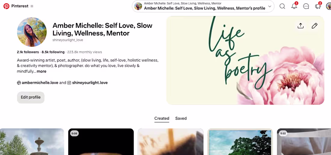 Cover image for Pinterest Marketing: Reaching between 220-227k+ monthly views