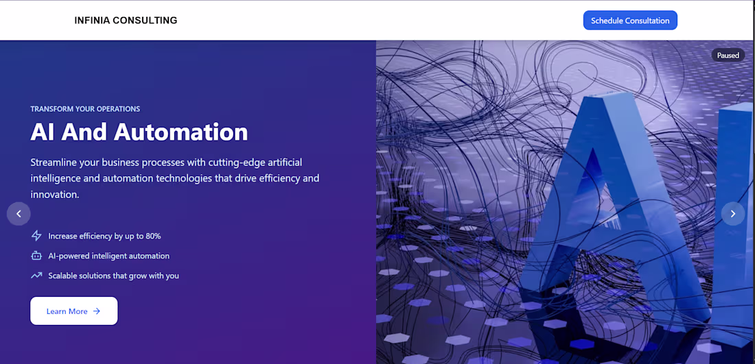 Cover image for A professional website for a consulting firm