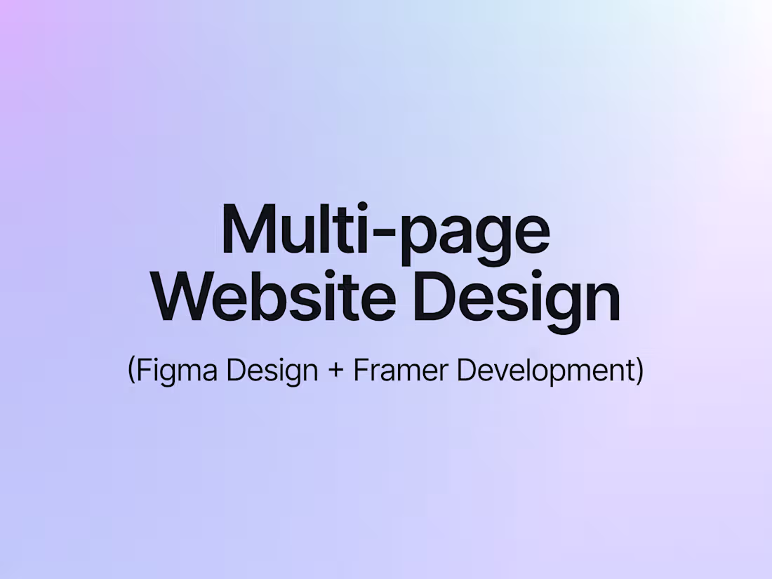 Cover image for Multi-page Website Design
