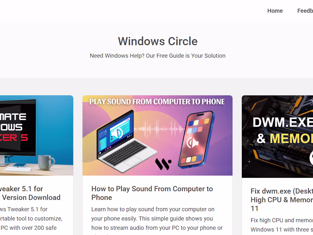 Cover image for Founded WindowsCircle.com (http://WindowsCircle.com) — an