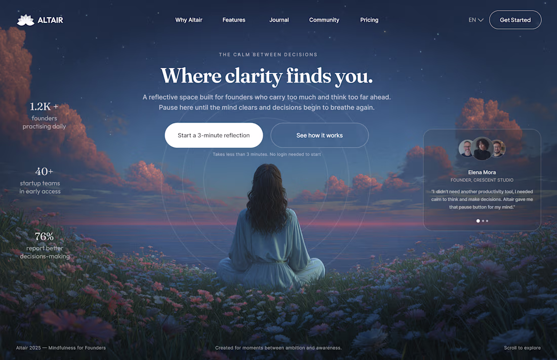 Cover image for Hero Exploration: ALTAIR, a mindfulness app specifically des...